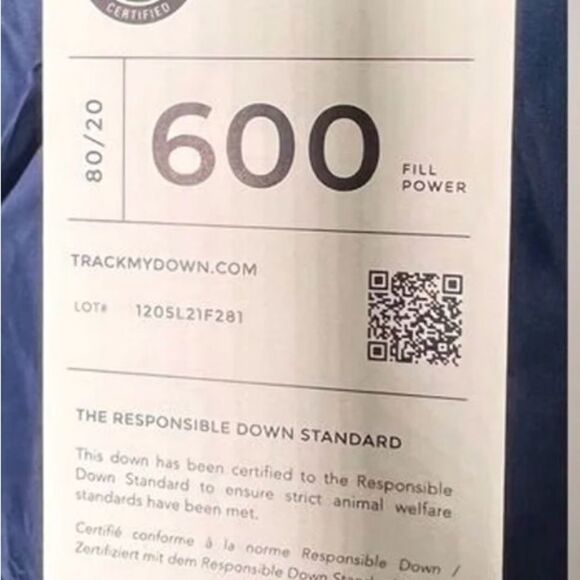 Lands' End Blue Snowflake Print Zip Up Puffer Coat. Small. 6-8. 6. 8. NEW. - Picture 8 of 10